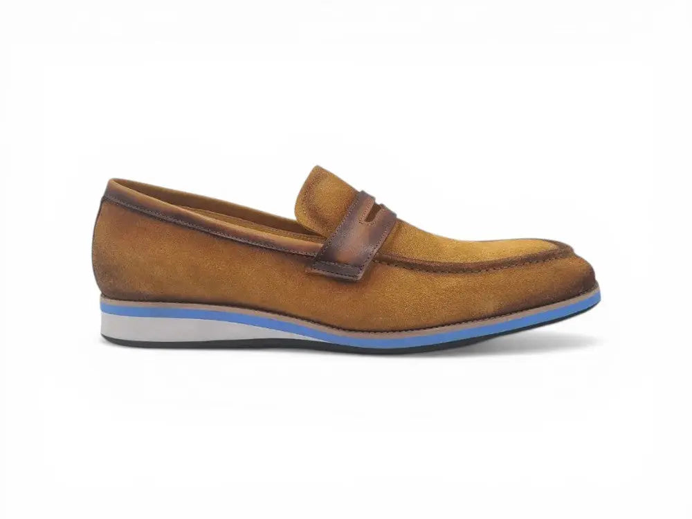 Stylish Suede Penny Loafer Carrucci