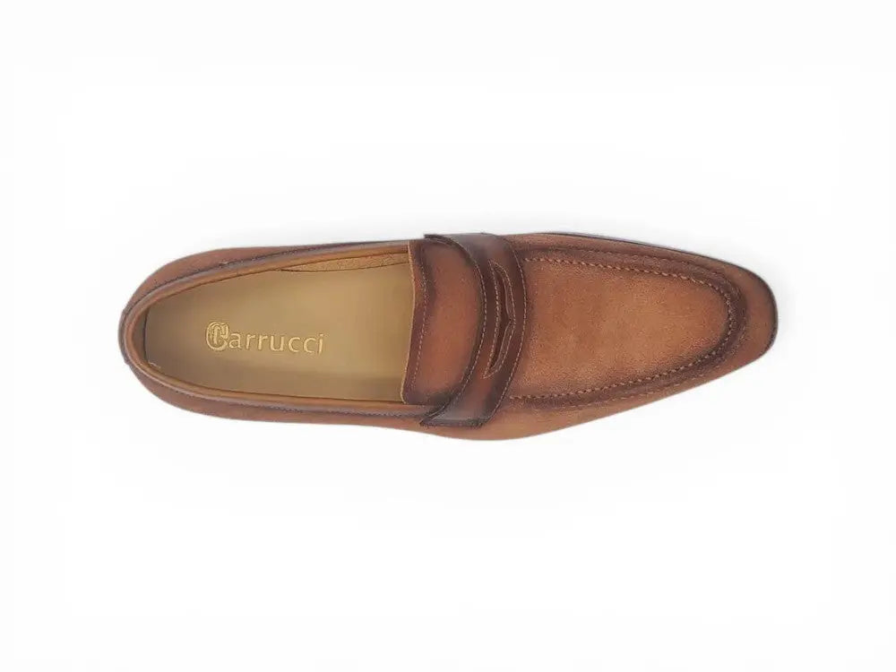 Stylish Suede Penny Loafer Carrucci
