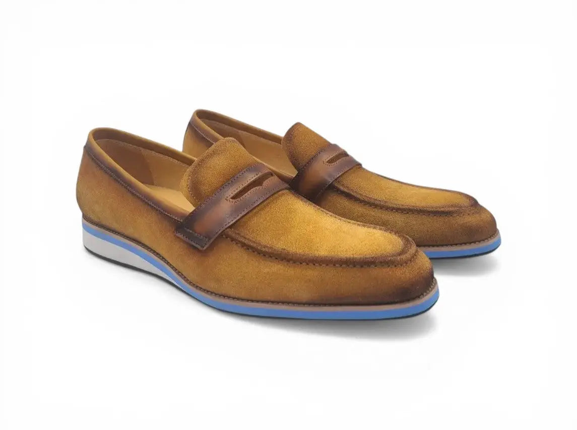 Stylish Suede Penny Loafer Carrucci