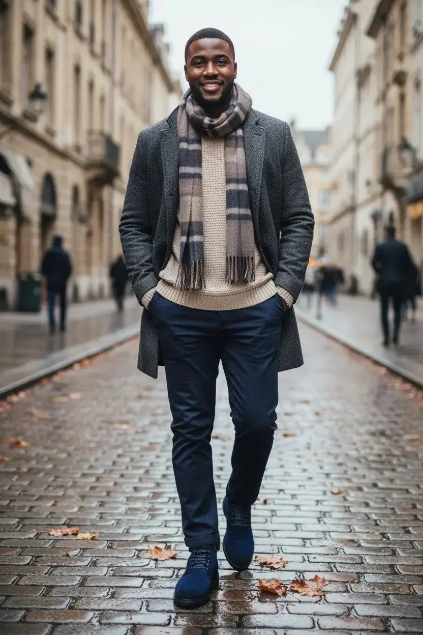 Suede Faux Shearling Combat Boot Carrucci