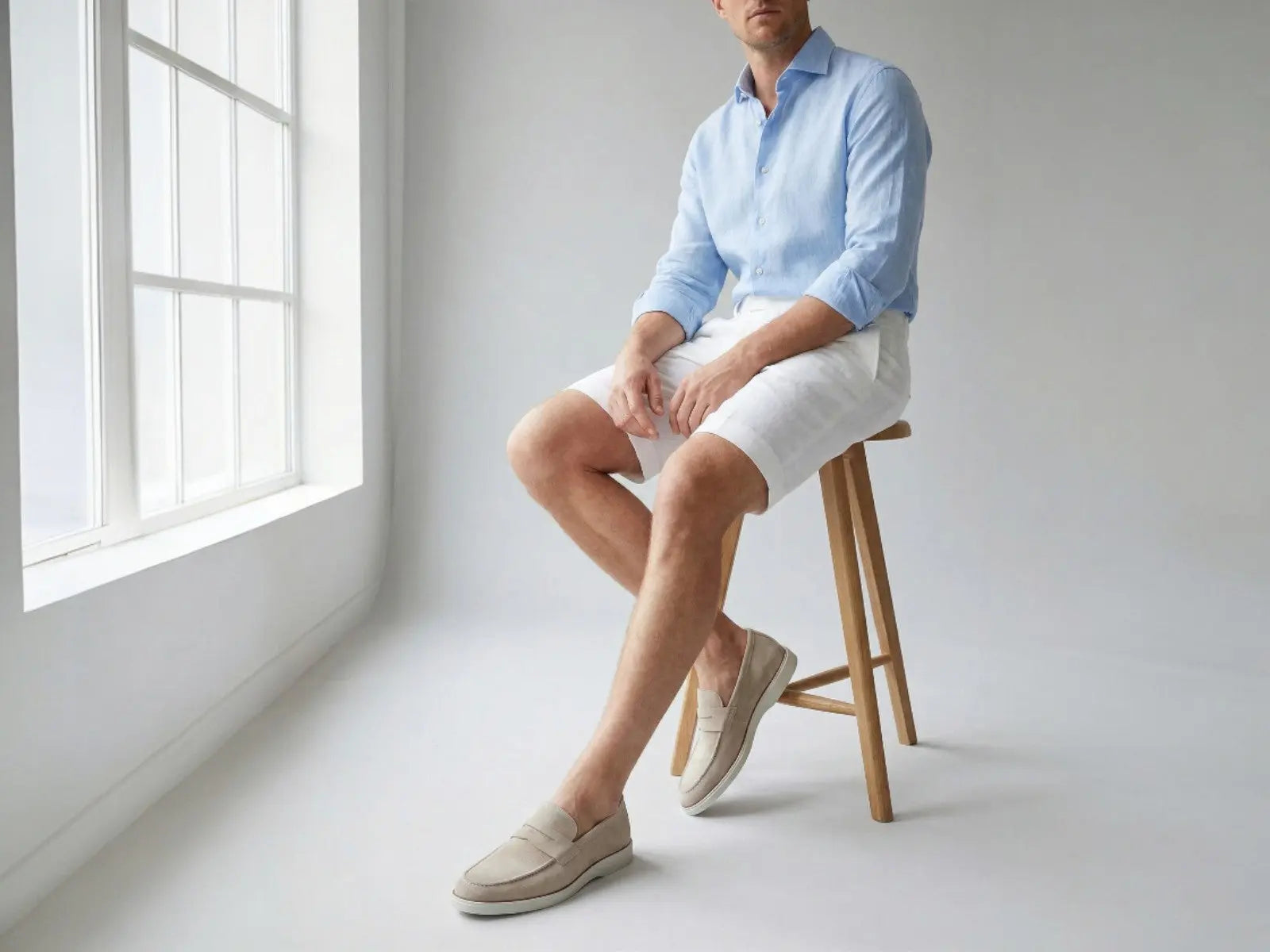 Supple Suede Penny Loafer with Sporty Sole Carrucci