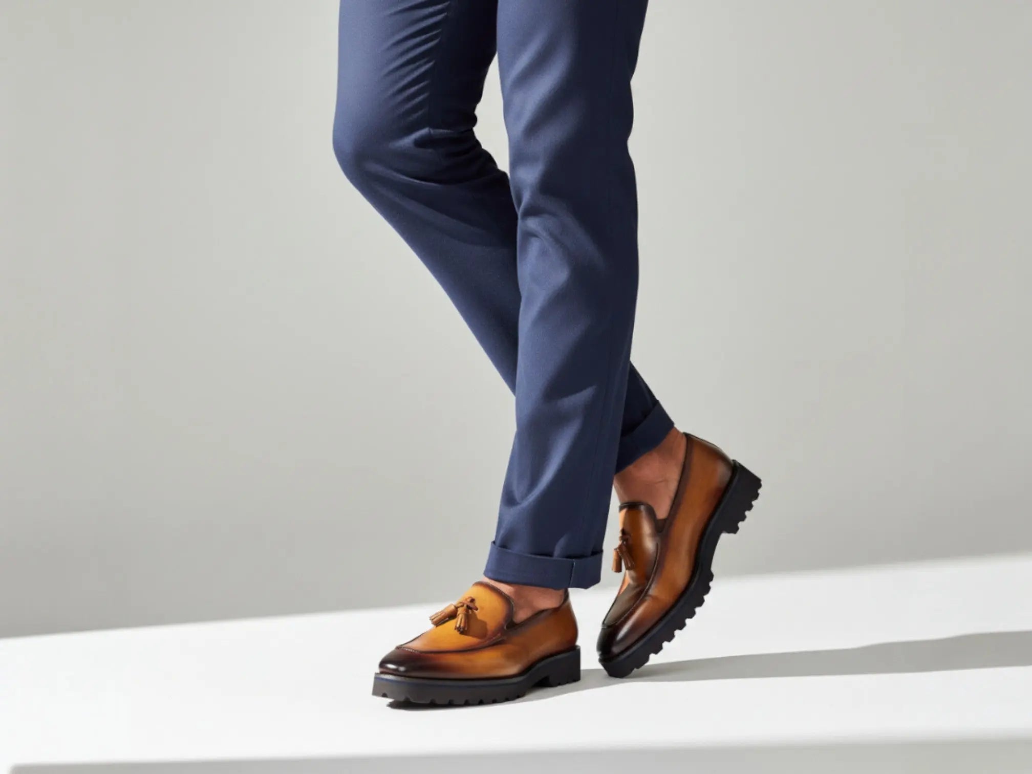 Tassel Loafer in Lug Sole Carrucci