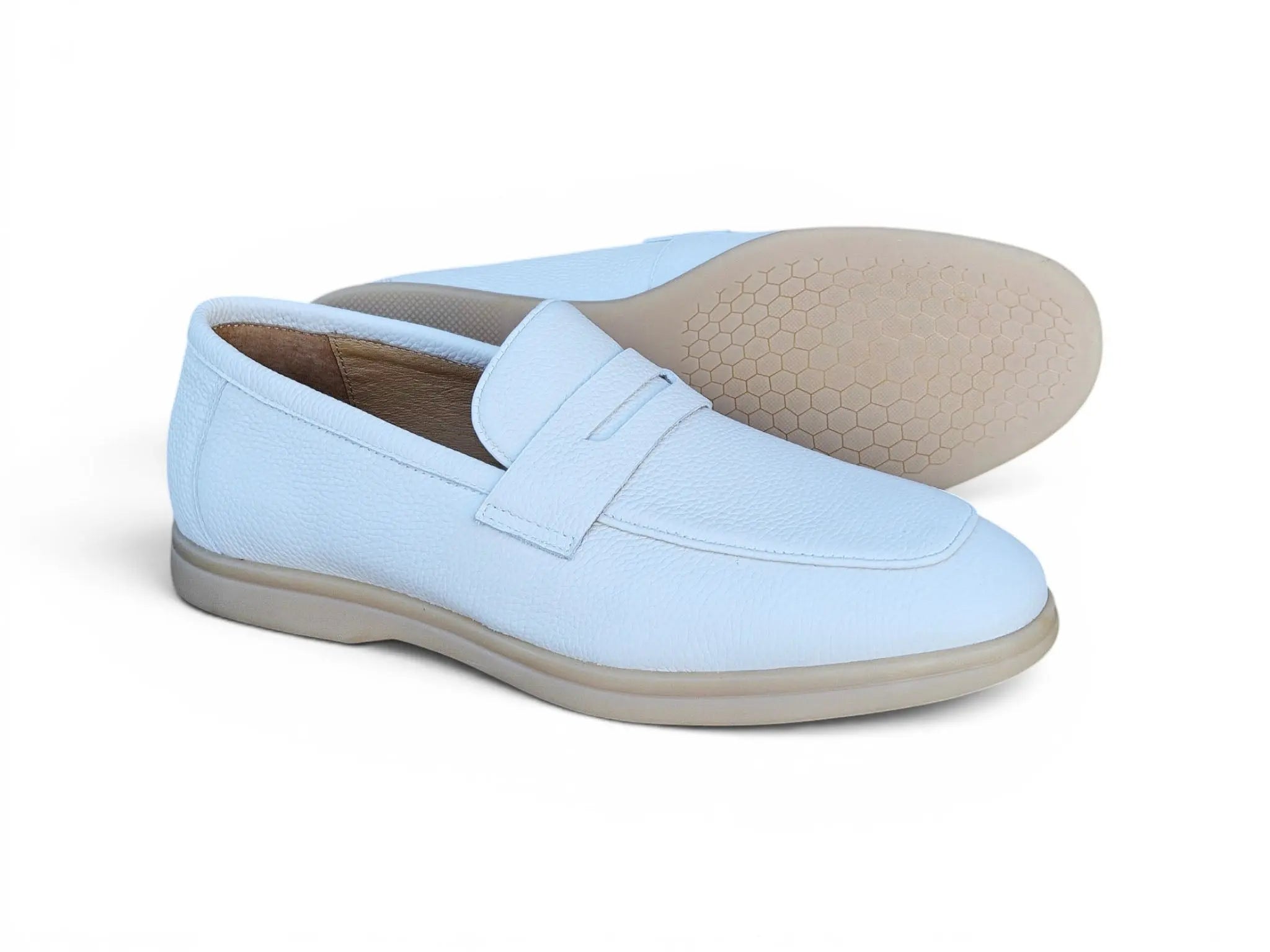 Tumble Calfskin Penny Loafer Carrucci