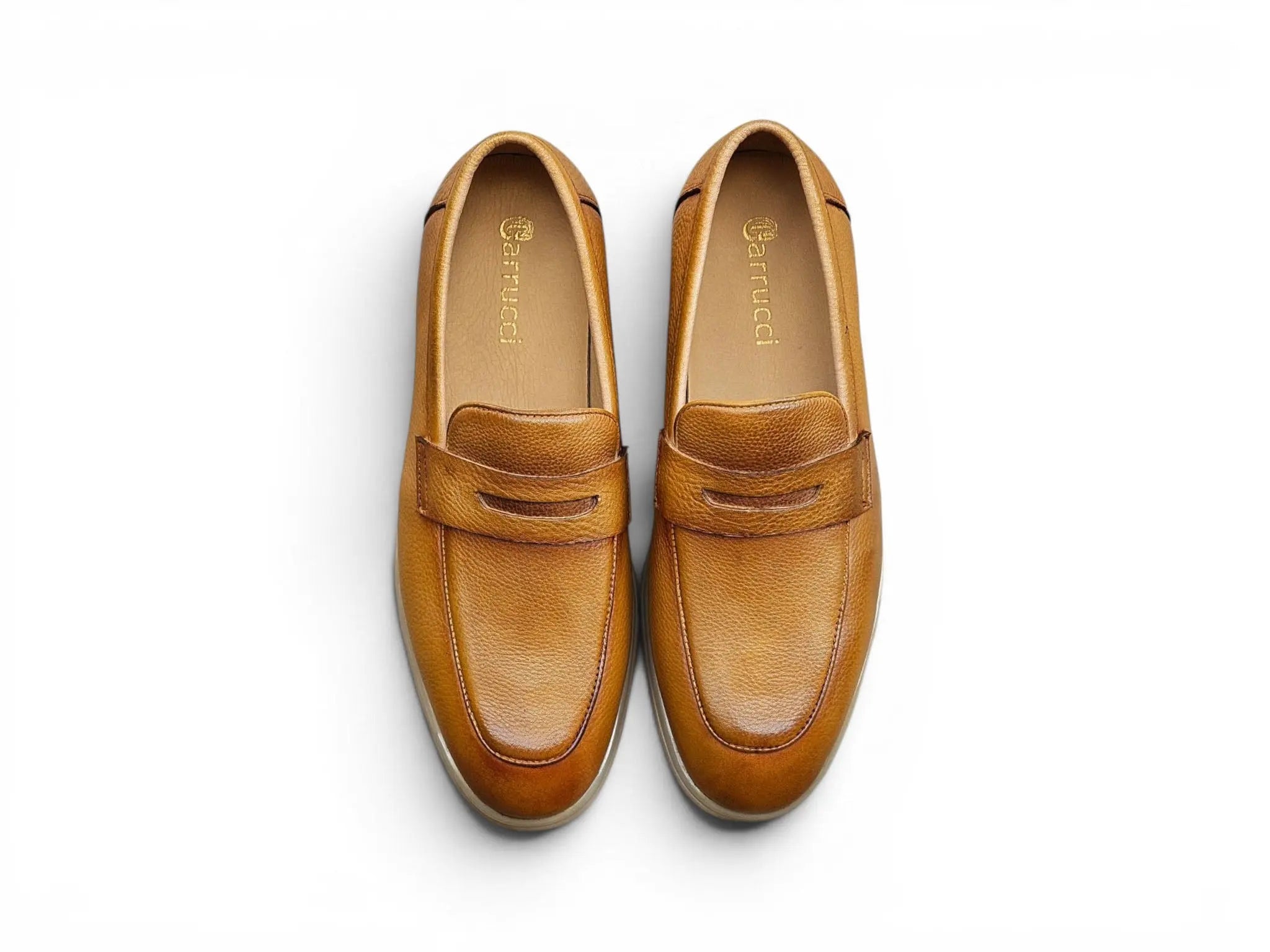 Tumble Calfskin Penny Loafer Carrucci