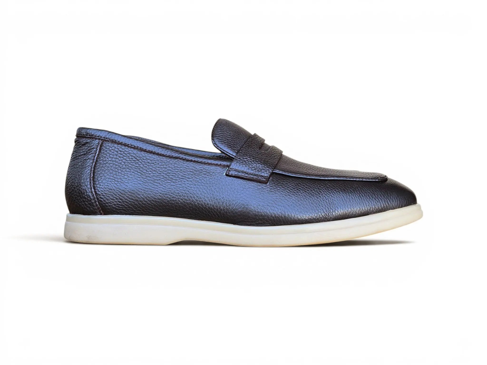 Tumble Calfskin Penny Loafer Carrucci