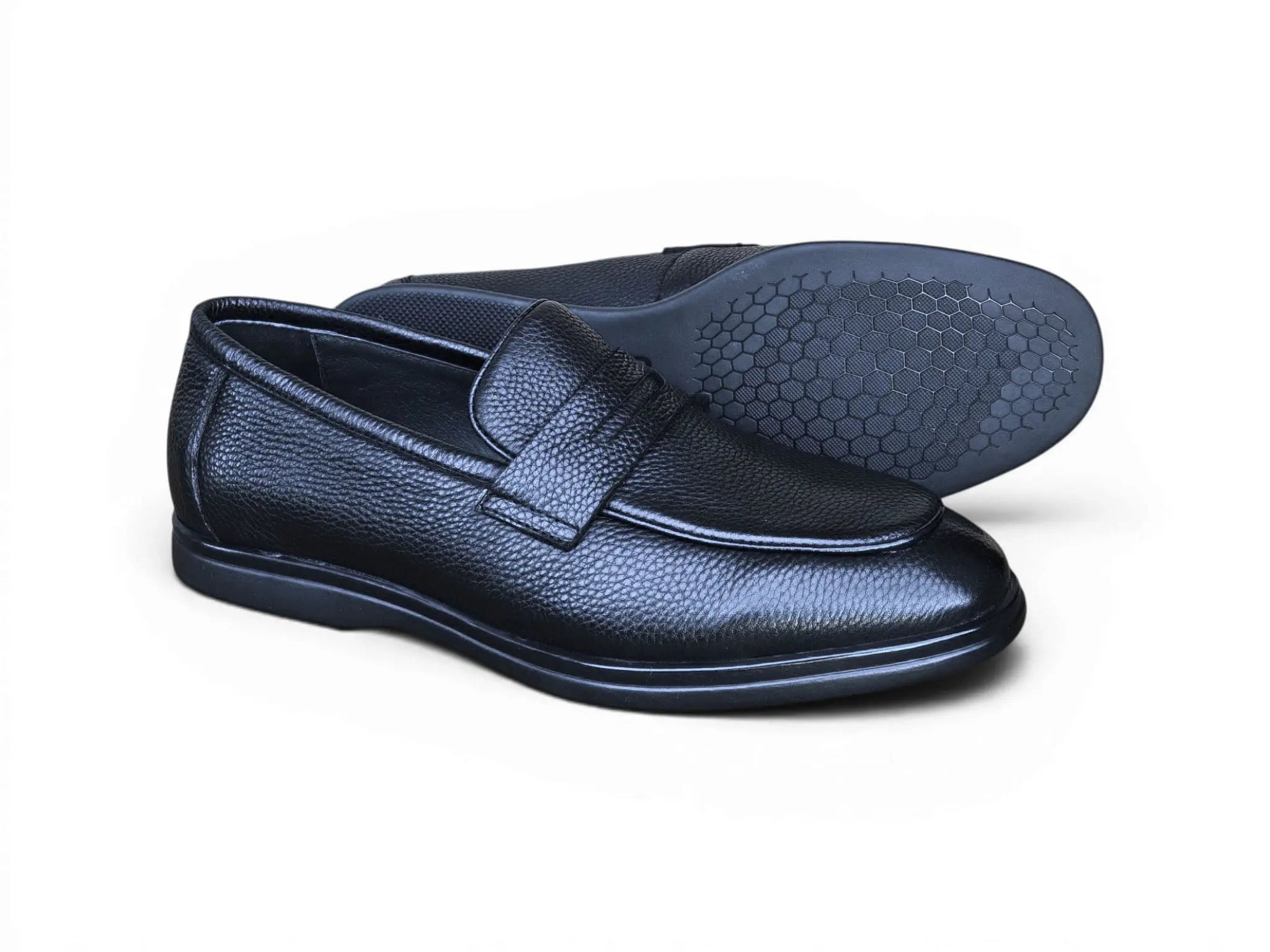 Tumble Calfskin Penny Loafer Carrucci
