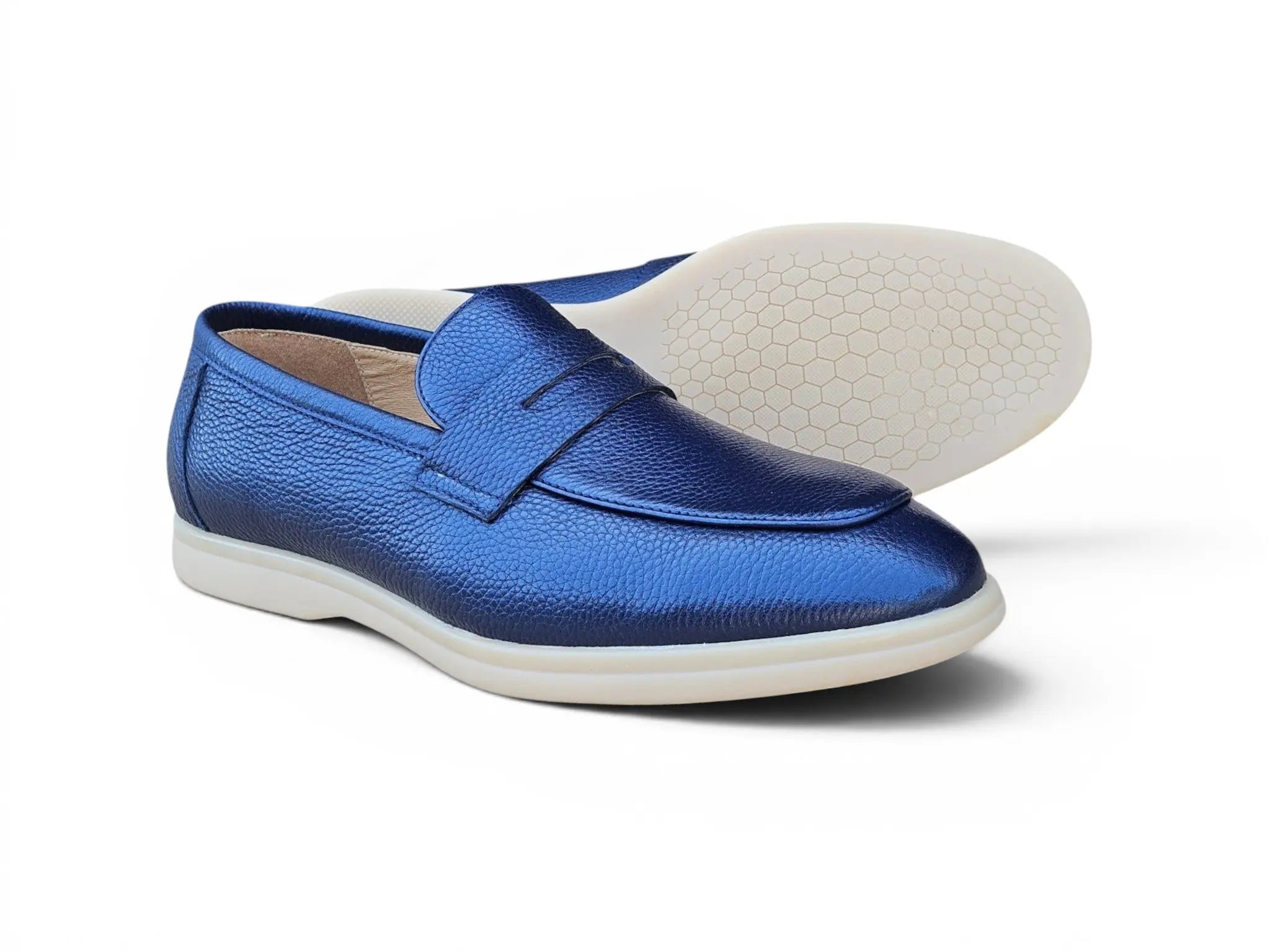 Tumble Calfskin Penny Loafer Carrucci