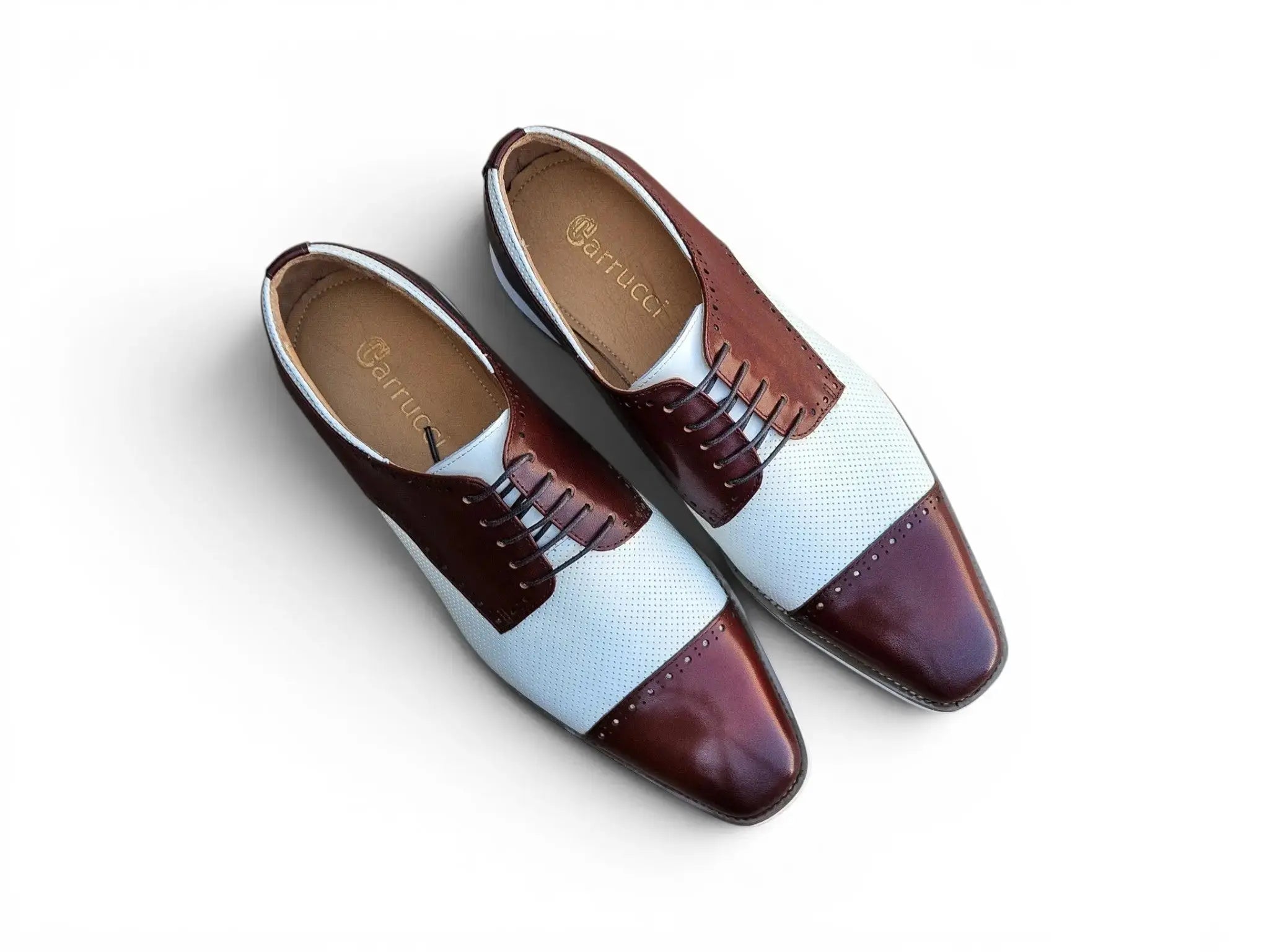 Two Tone Cap Toe Oxford Carrucci