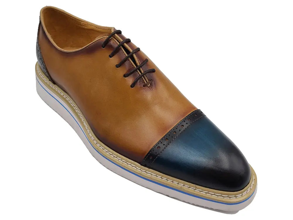 Two Tone Cap toe Calfskin Oxford Carrucci