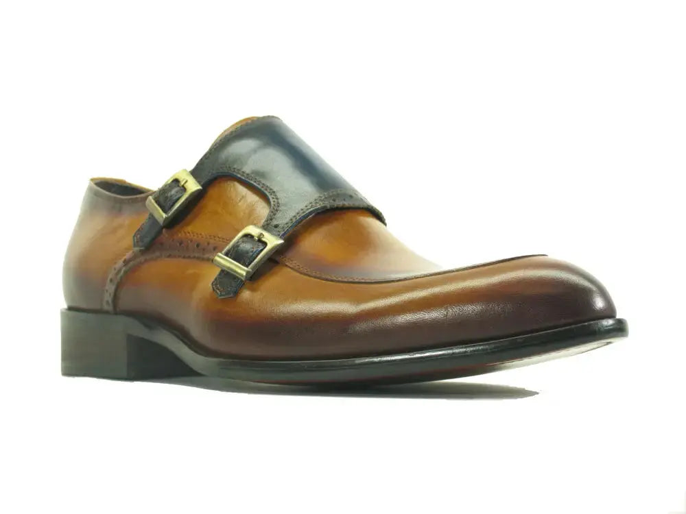 Two Tone Monk Strap Buckle Loafer Carrucci