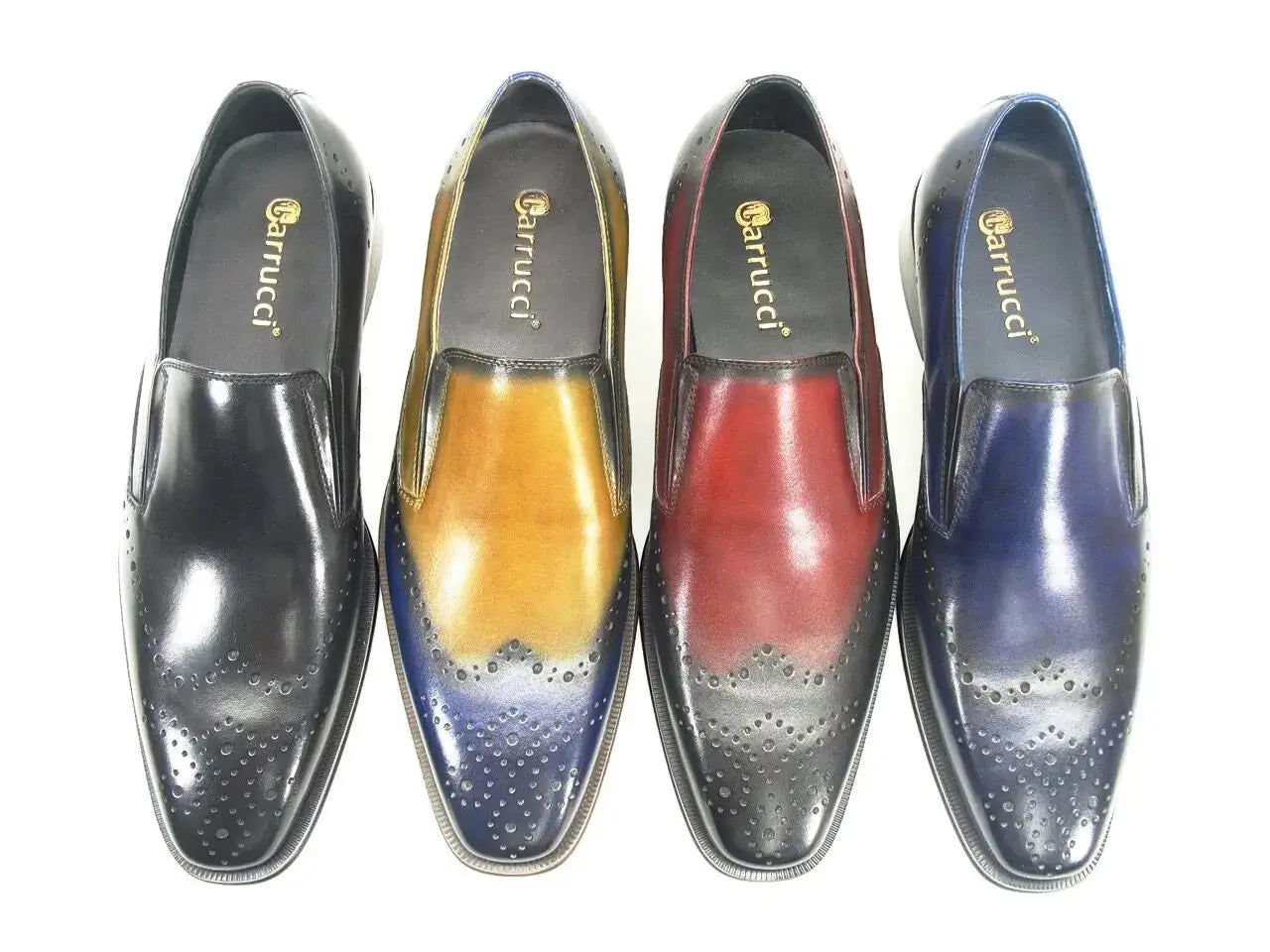 Two Tone Leather Loafer Carrucci