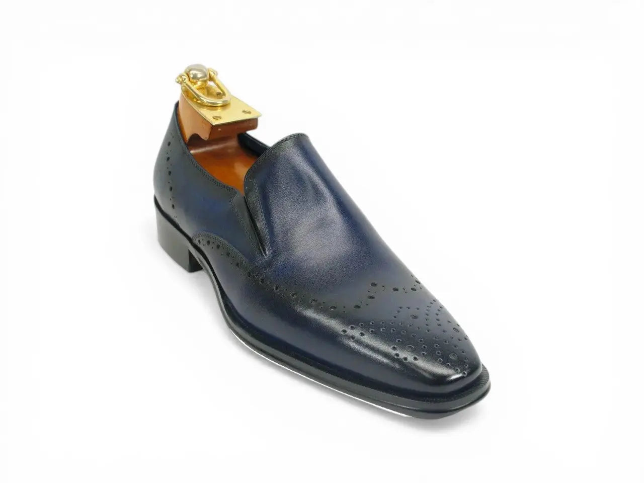 Two Tone Leather Loafer Carrucci