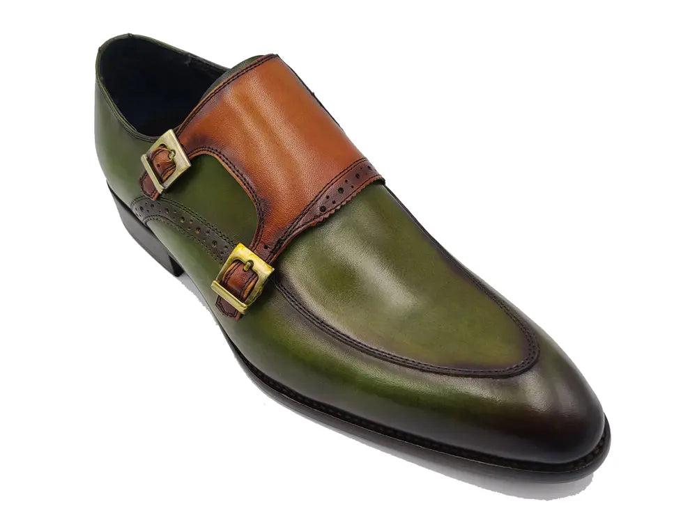 Two Tone Monk Strap Buckle Loafer Carrucci