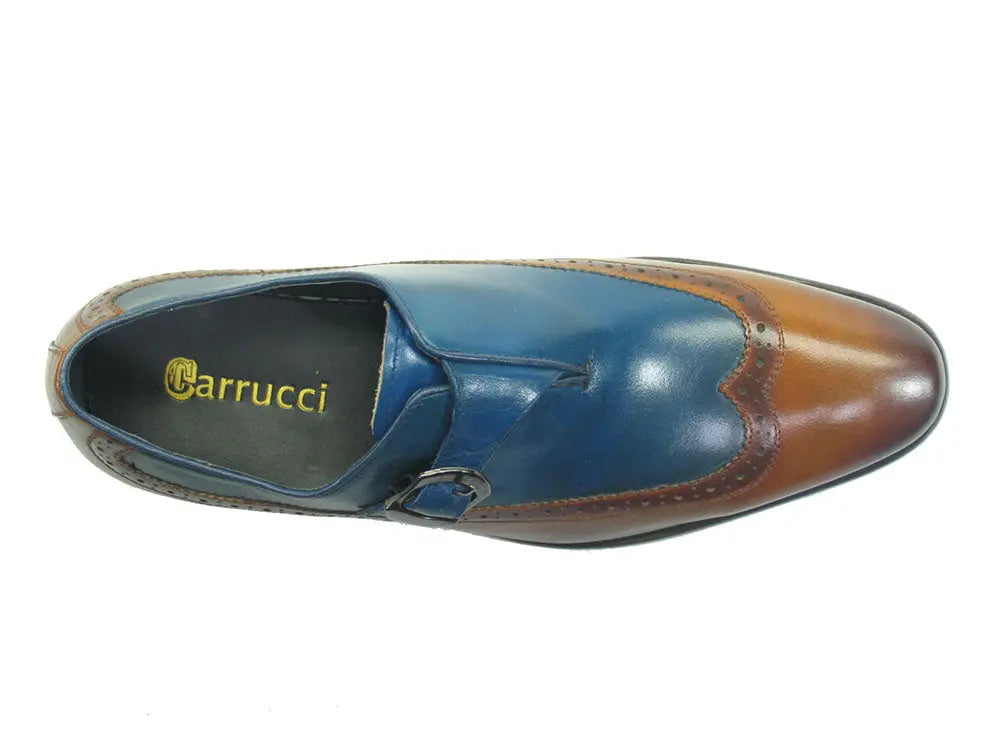 Two Tone Wingtip Buckle Loafer Carrucci