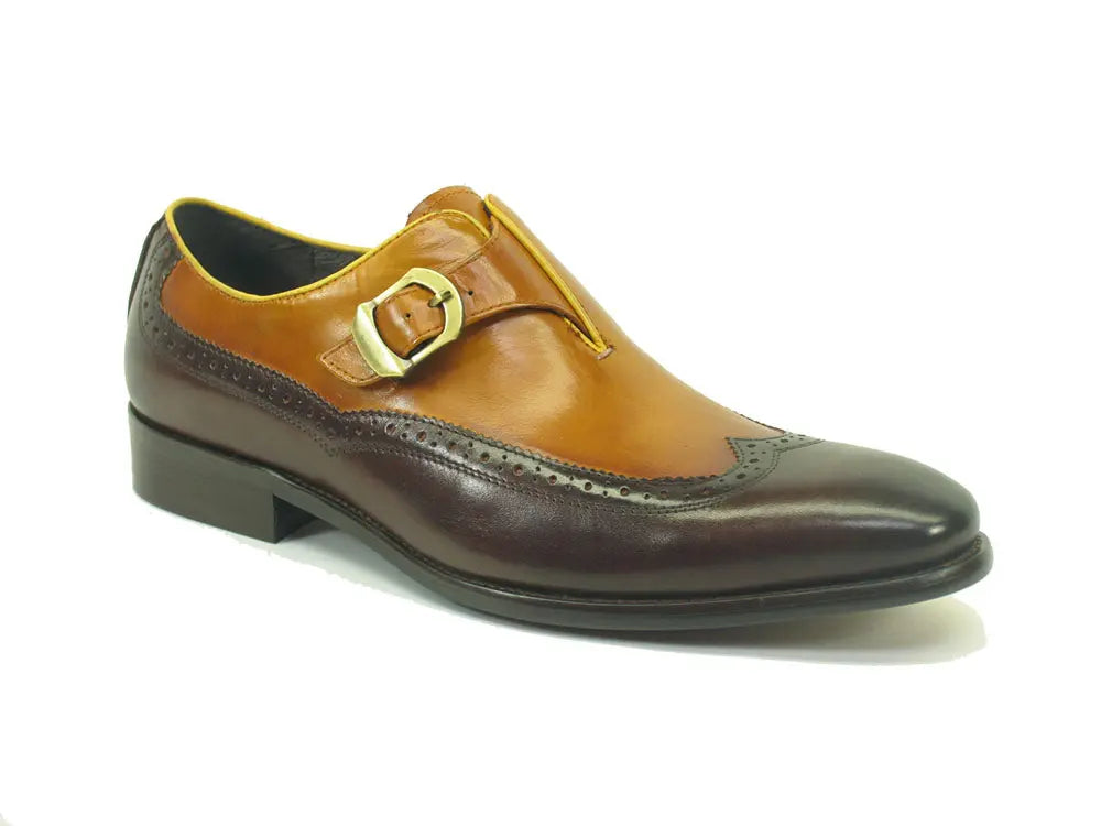 Two Tone Wingtip Buckle Loafer Carrucci