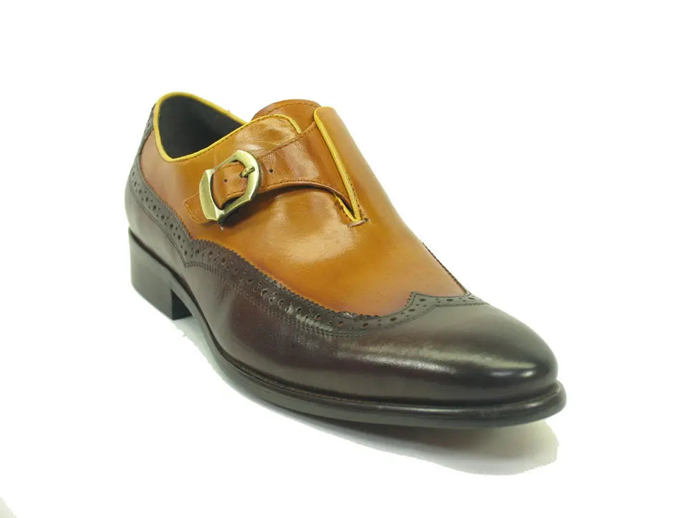 Two Tone Wingtip Buckle Loafer Carrucci