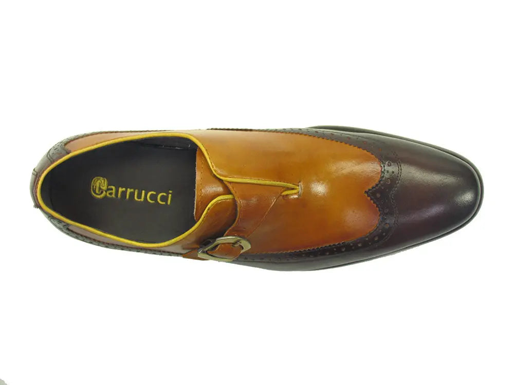 Two Tone Wingtip Buckle Loafer Carrucci
