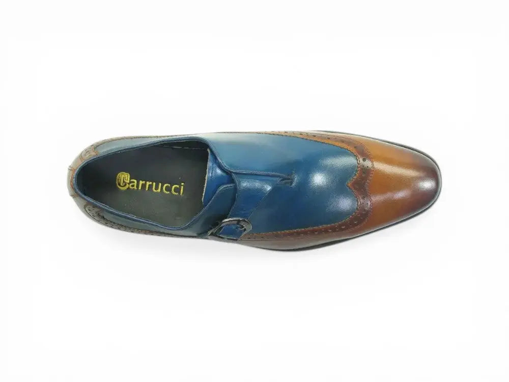 Two Tone Wingtip Buckle Loafer Carrucci