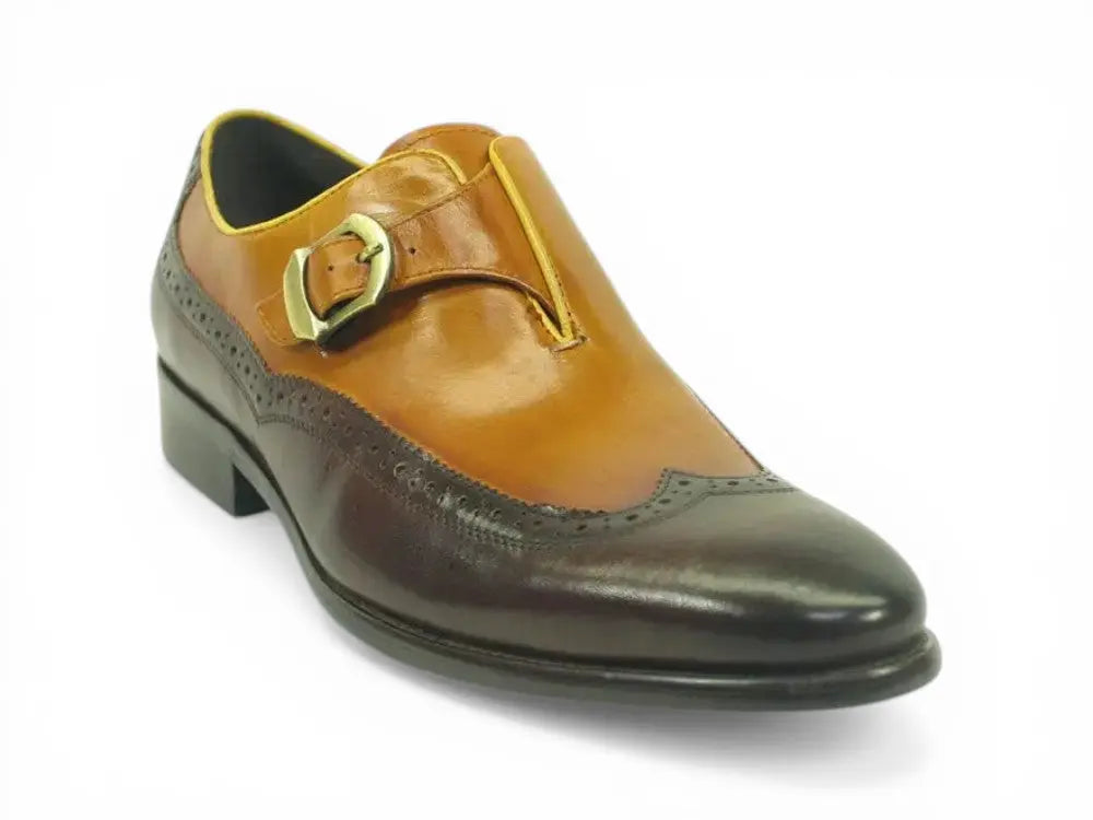 Two Tone Wingtip Buckle Loafer Carrucci
