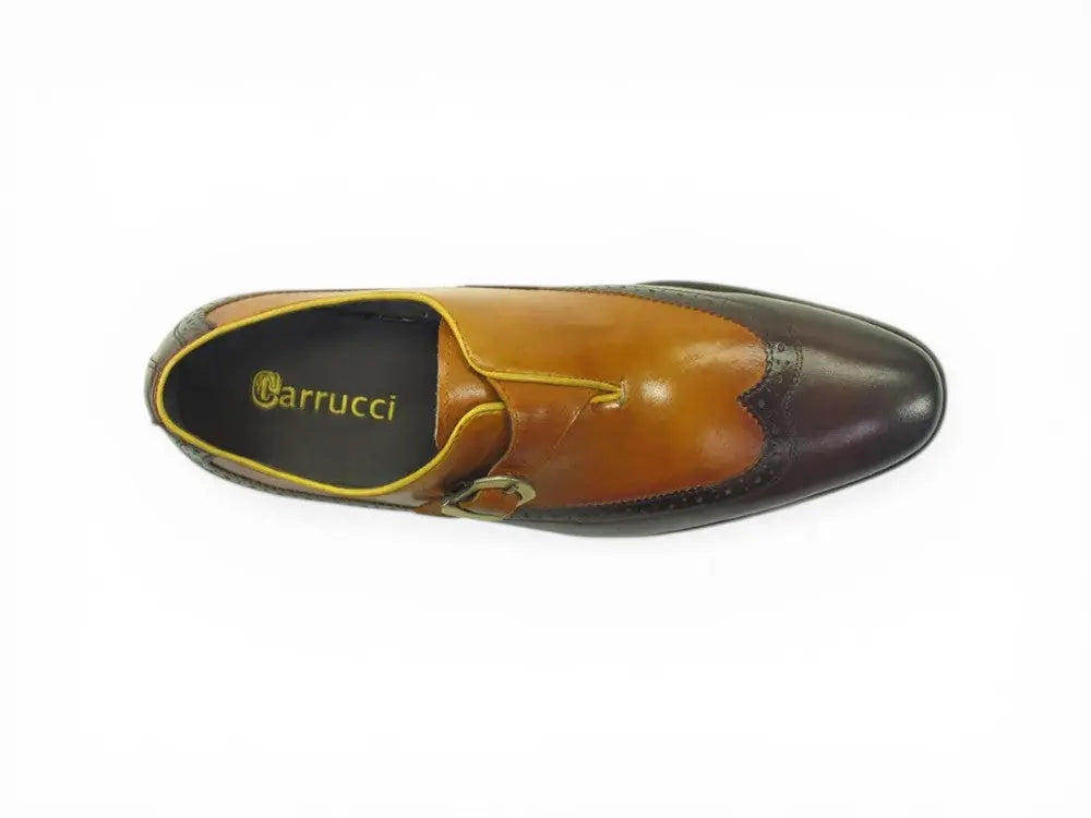 Two Tone Wingtip Buckle Loafer Carrucci