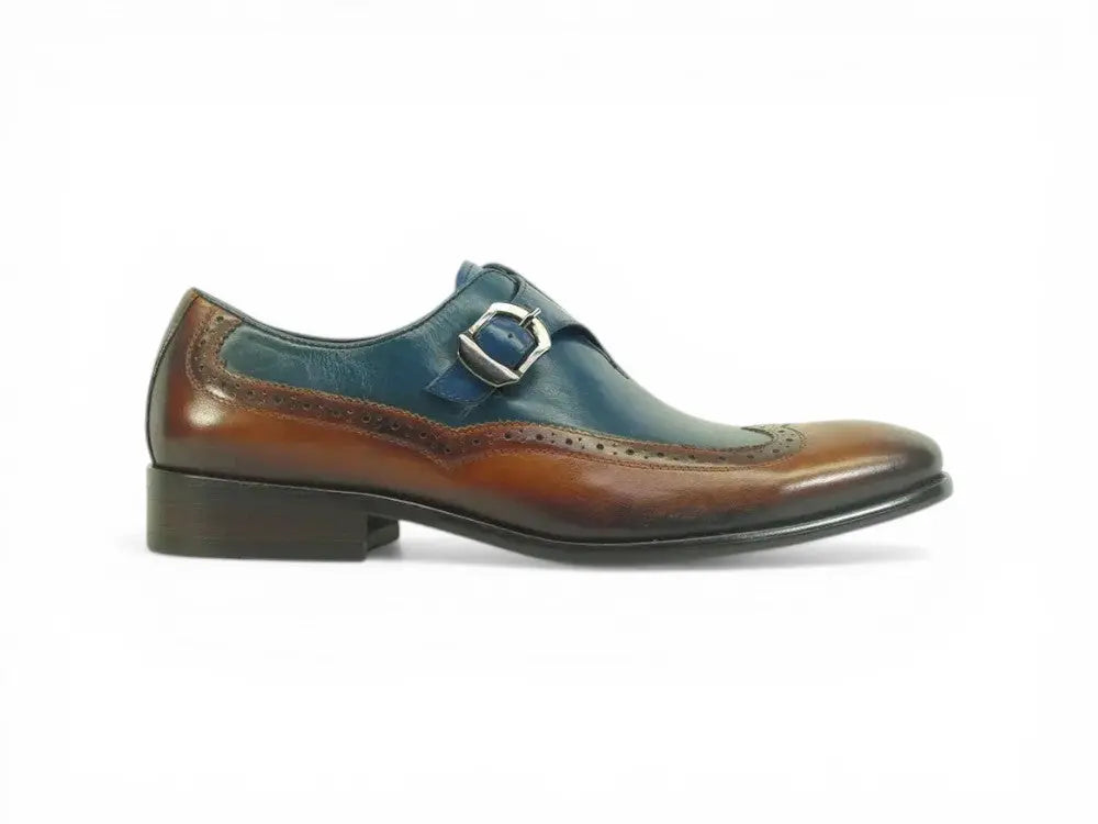 Two Tone Wingtip Buckle Loafer Carrucci