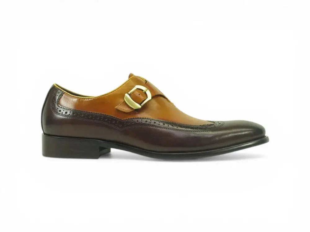 Two Tone Wingtip Buckle Loafer Carrucci