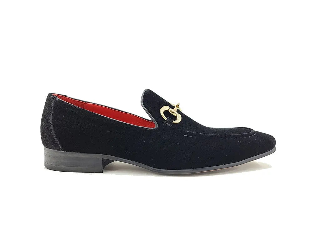 Velvet Buckle Loafer Carrucci