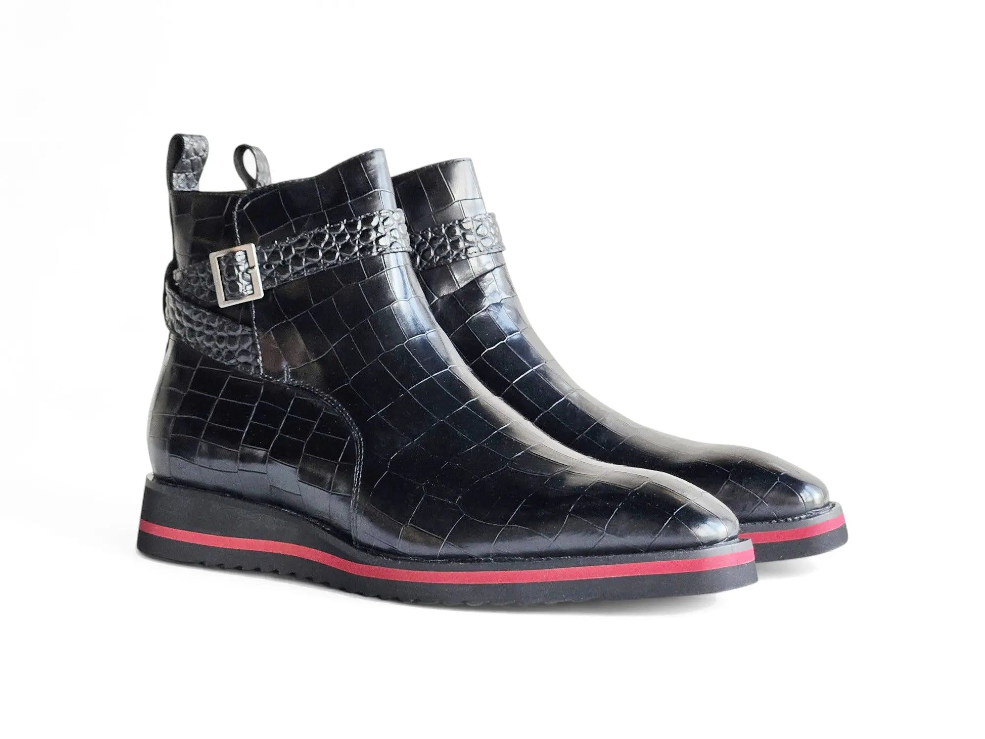 Vesper Cross Strap Buckle Boot Carrucci Shoes