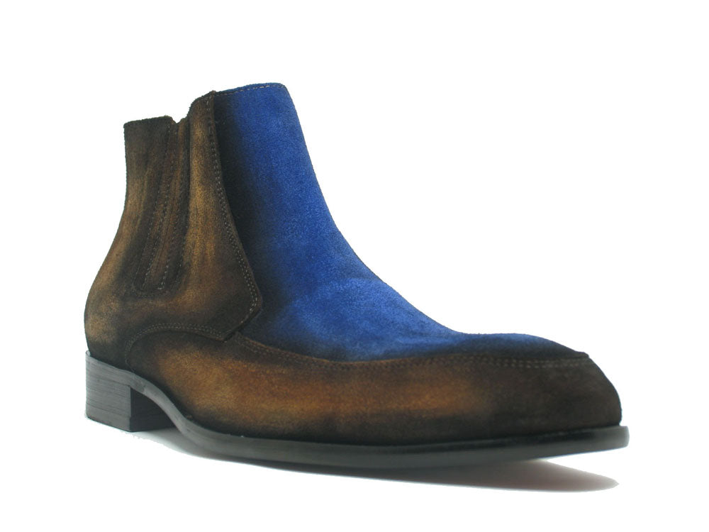 Two Tone Suede Chelsea Boots