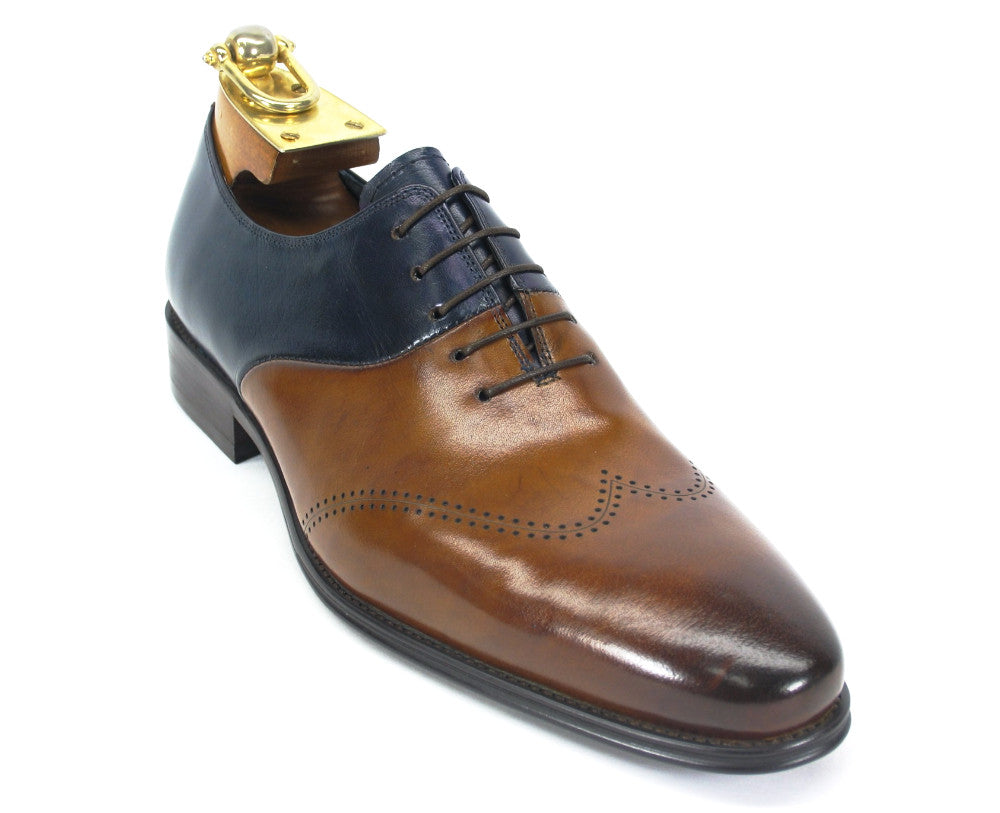 Two Tone Leather Lace-up Dress Shoe
