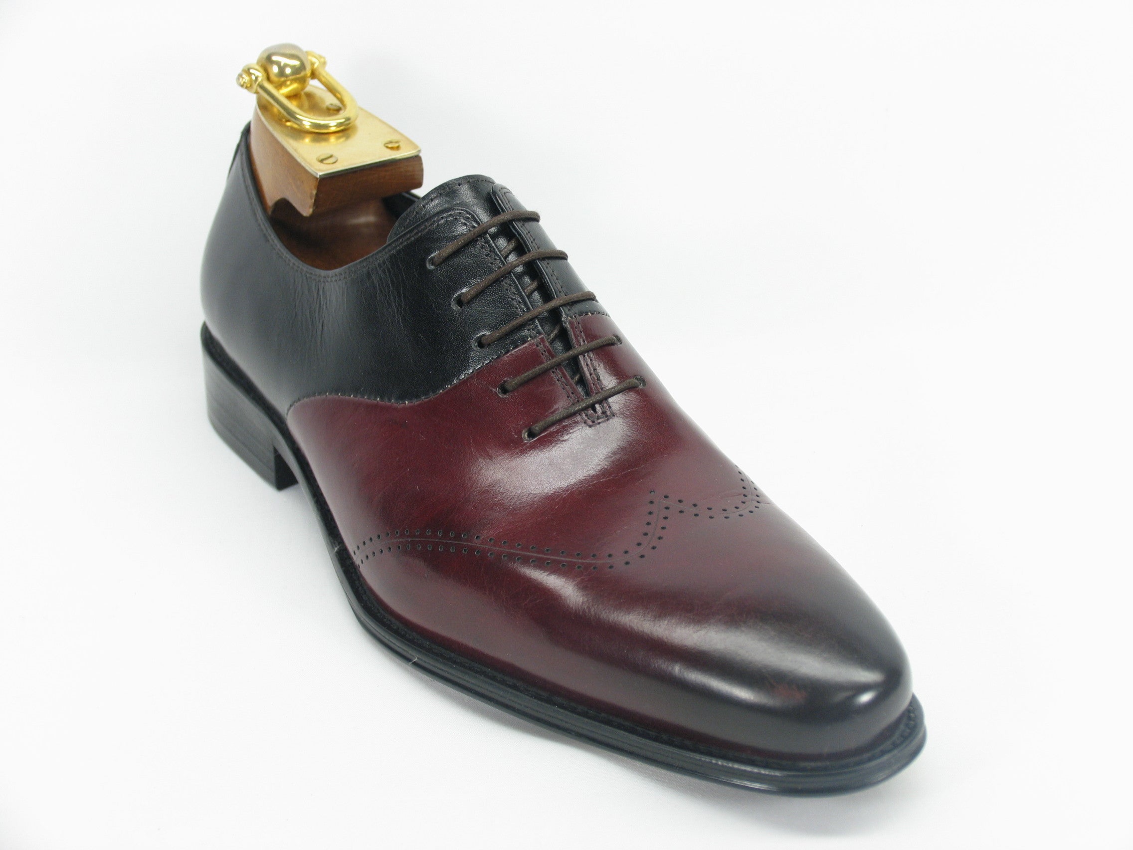 Two Tone Leather Lace-up Dress Shoe