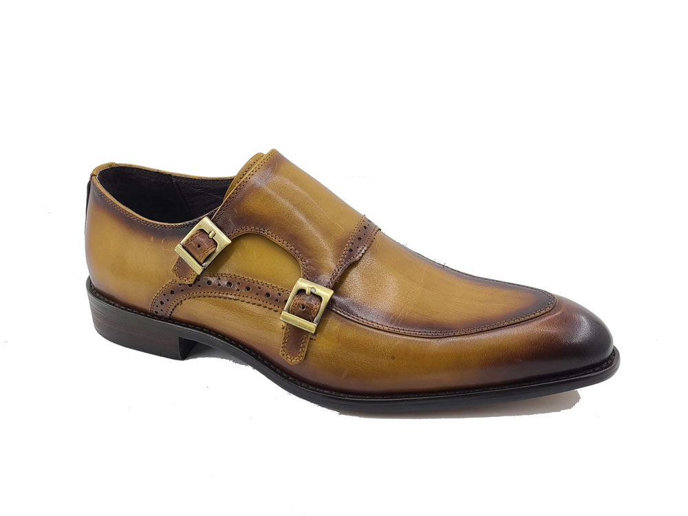 Two Tone Monk Strap Buckle Loafer