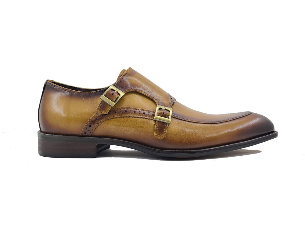 Two Tone Monk Strap Buckle Loafer