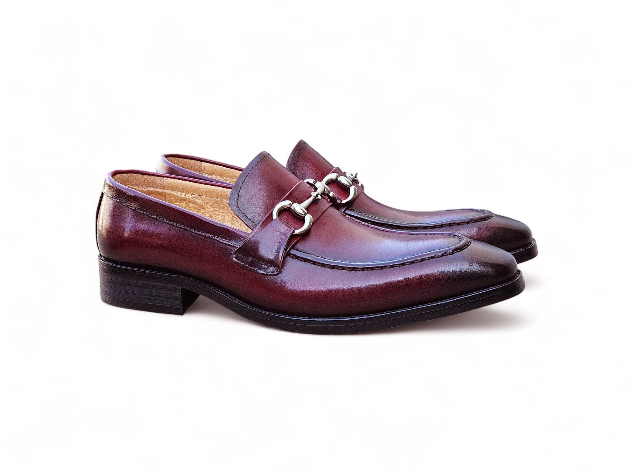 Men's Burnished Signature Buckle Loafer Carrucci