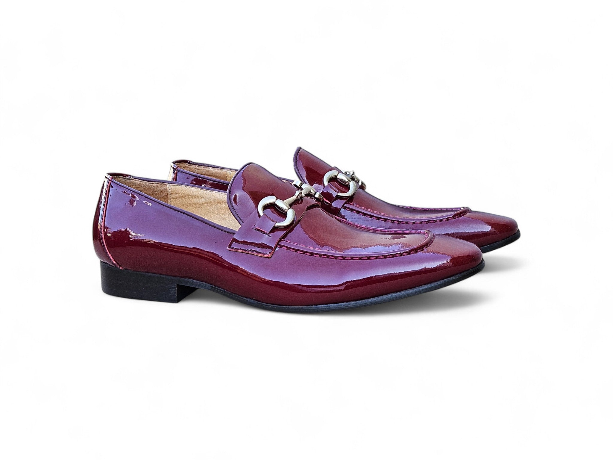 Patent Leather Horse Bit Loafer Carrucci