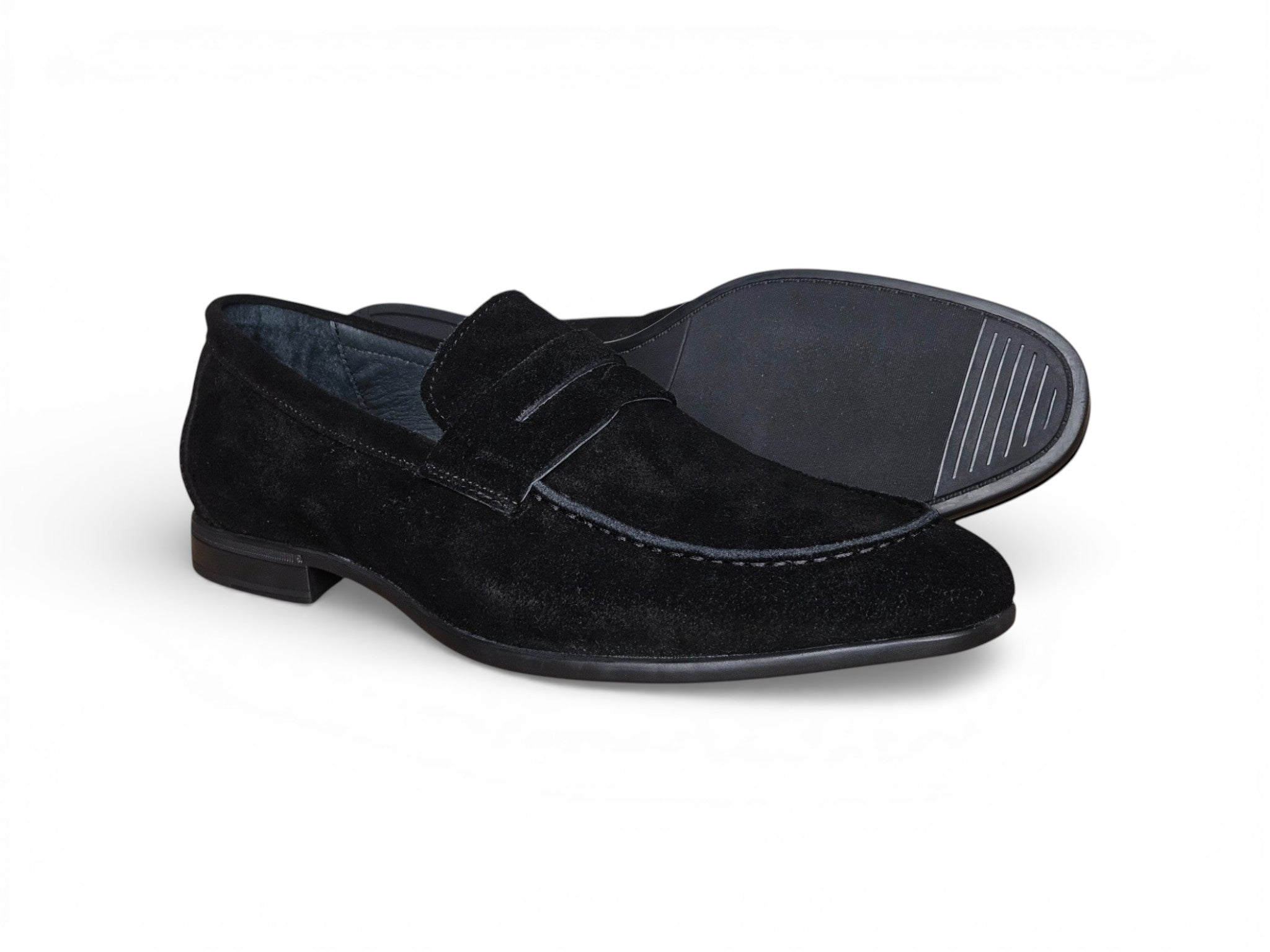 Suede Penny Loafer with Flexible Outsole