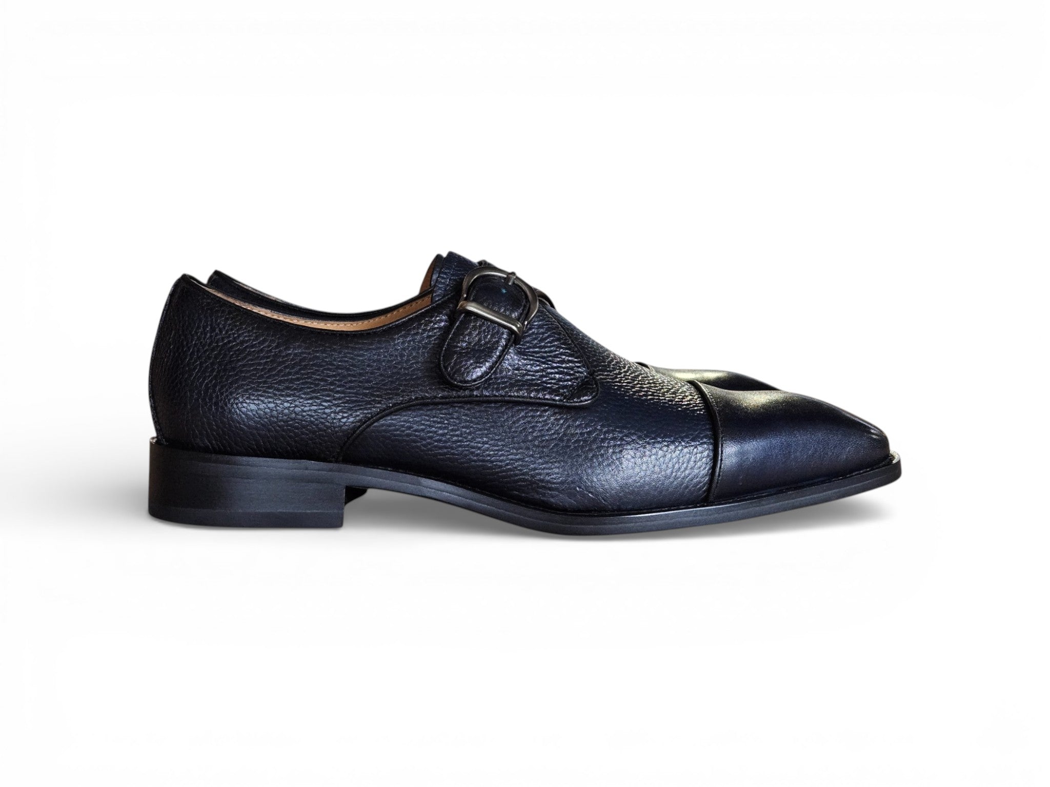 Cap Toe Monk Strap Shoes
