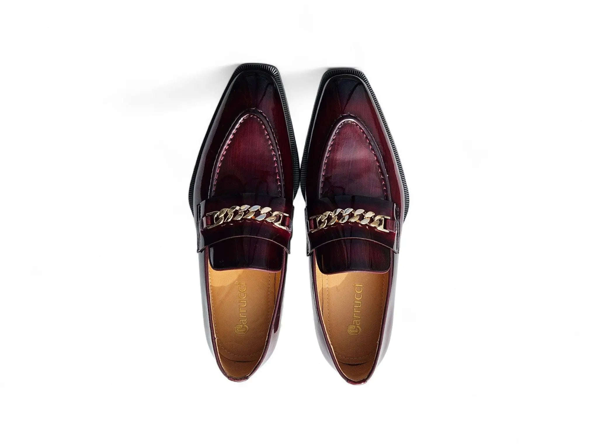 Amber Patent Leather Chain Loafer Carrucci