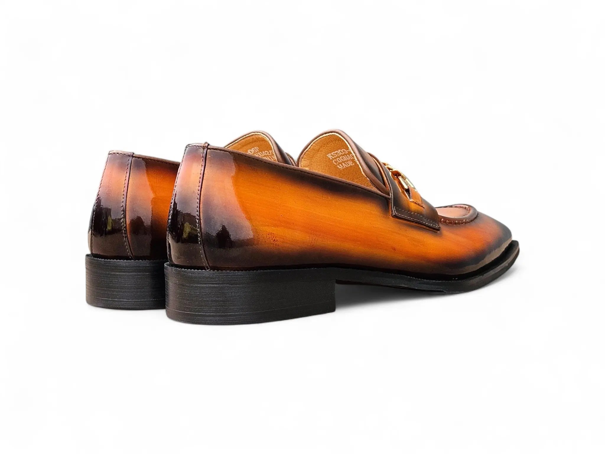 Amber Patent Leather Chain Loafer Carrucci