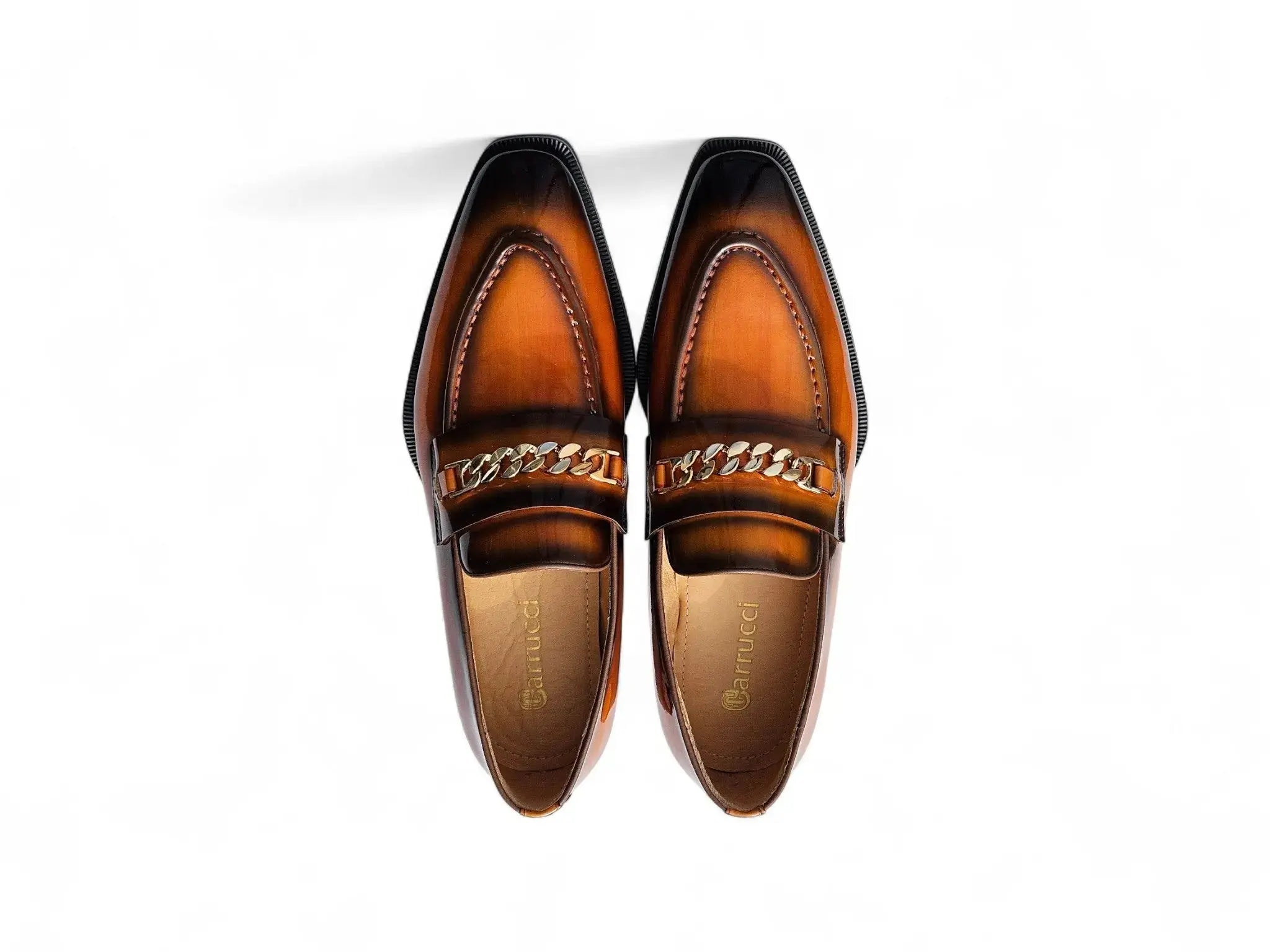 Amber Patent Leather Chain Loafer Carrucci