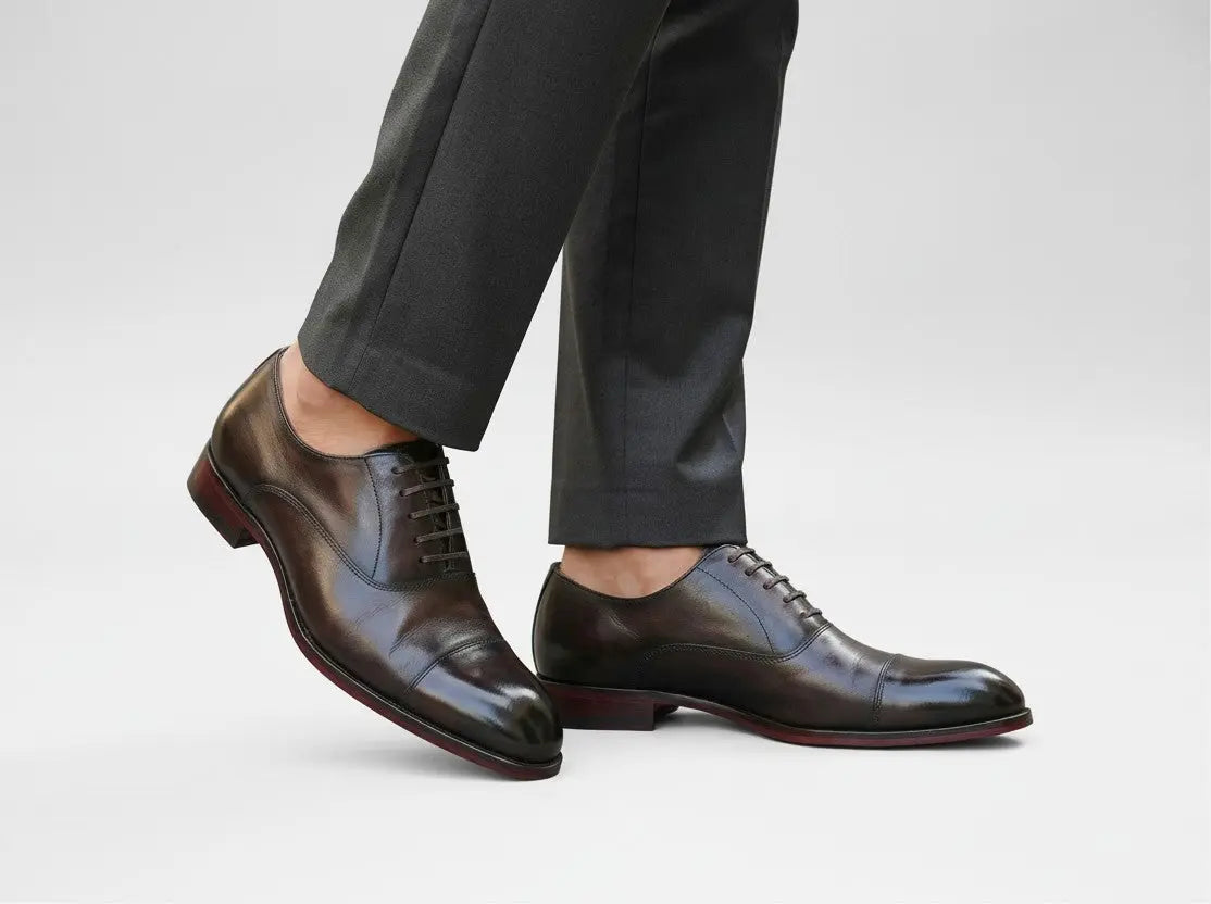 Avon Cap Toe Oxford in Leather Sole Carrucci
