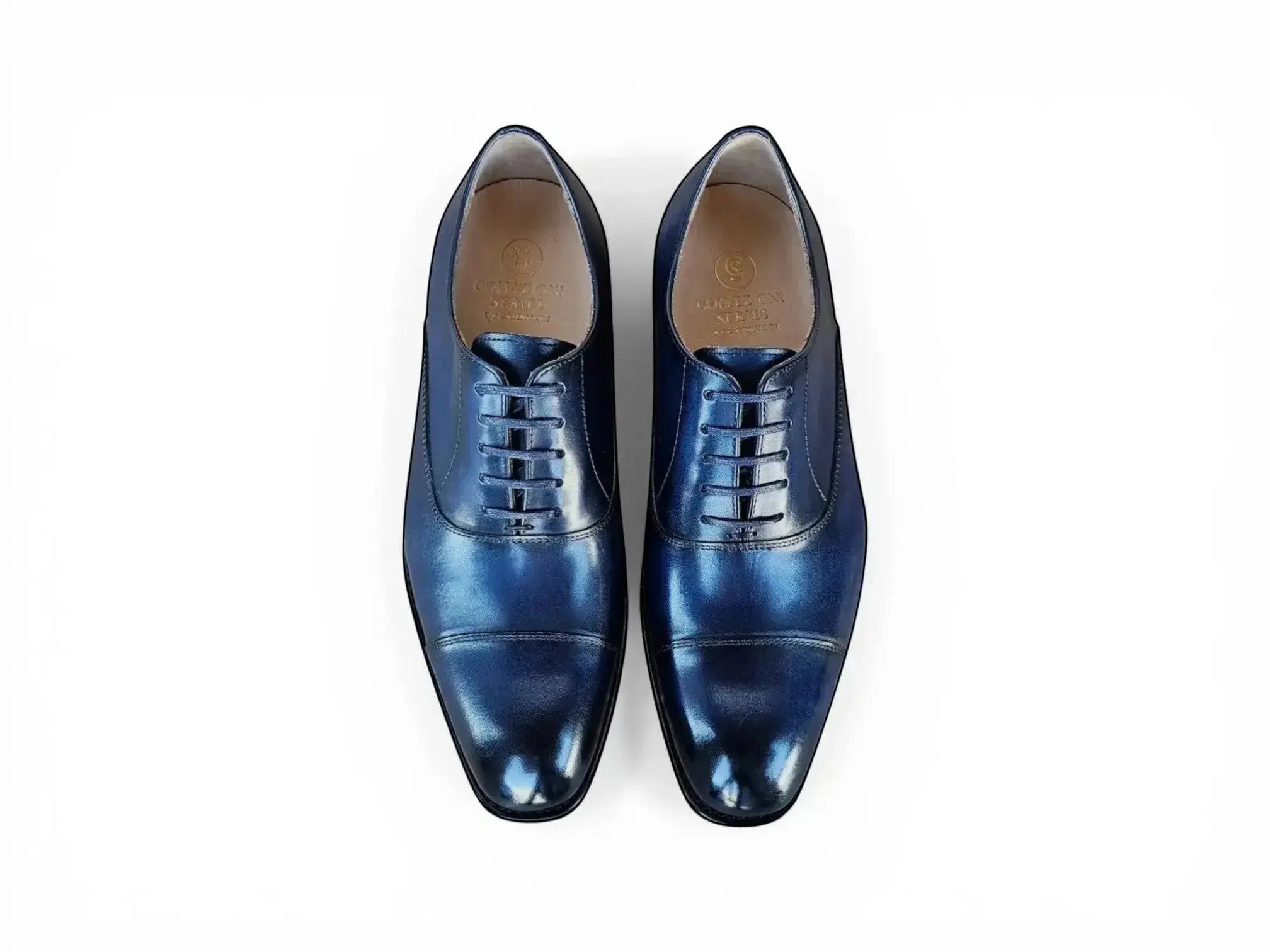 Avon Cap Toe Oxford in Leather Sole Navy / 10.5