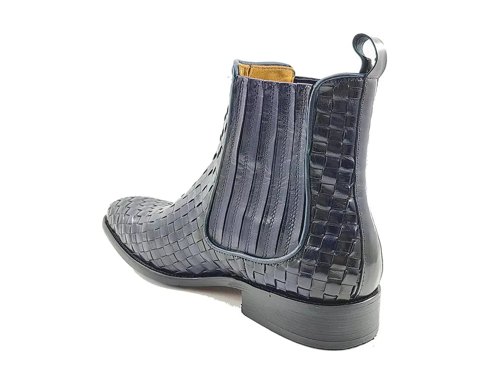 Basket Weave Leather Chelsea Boot Carrucci