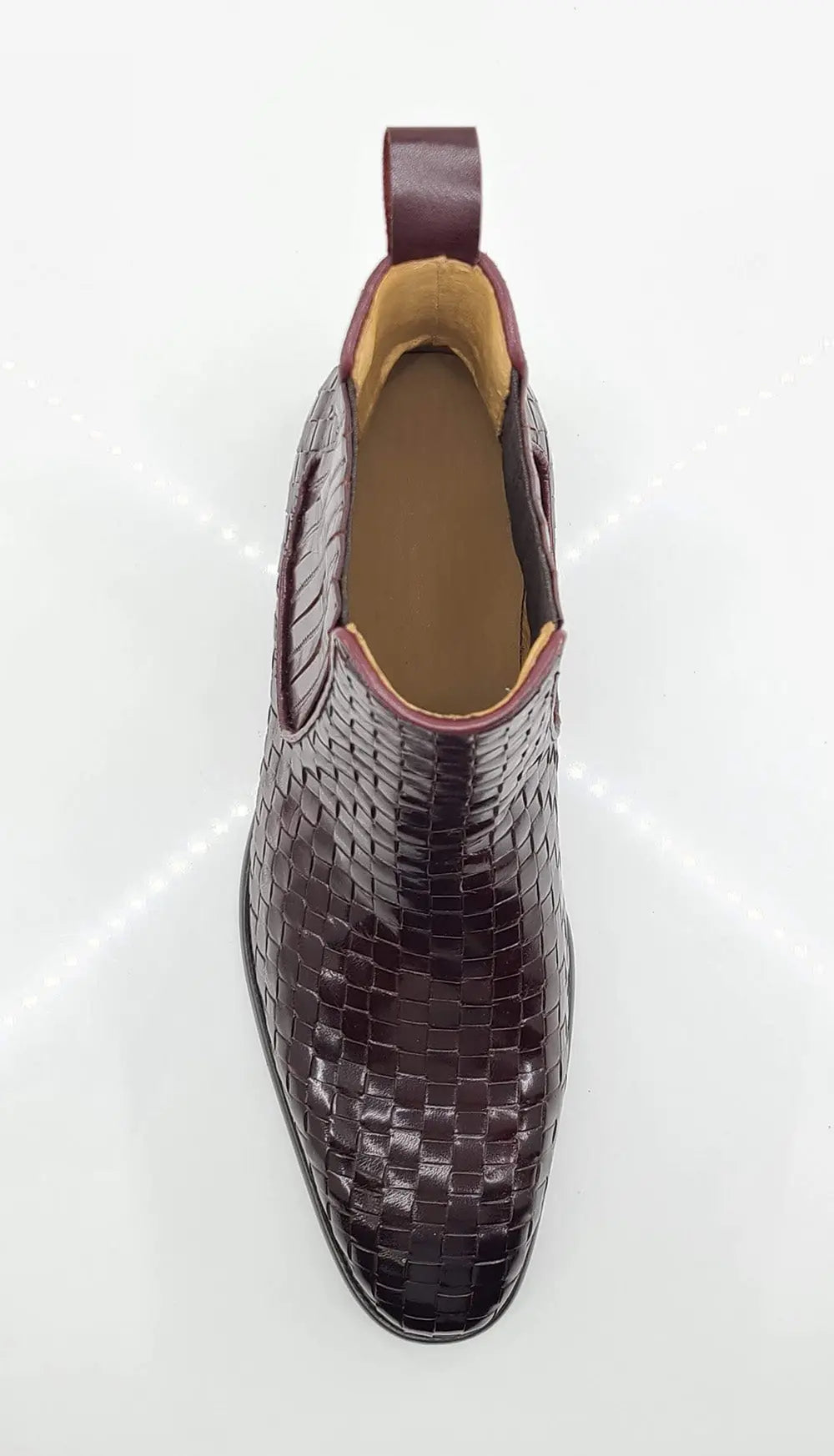 Basket Weave Leather Chelsea Boot Carrucci