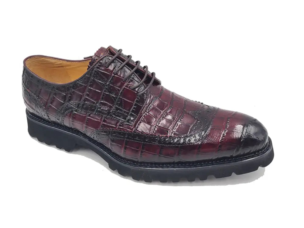 Blucher Style Alligator Embossed Oxford Carrucci