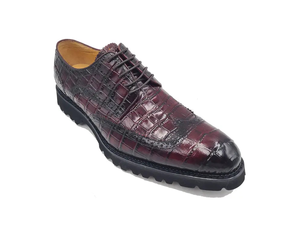 Blucher Style Alligator Embossed Oxford Carrucci