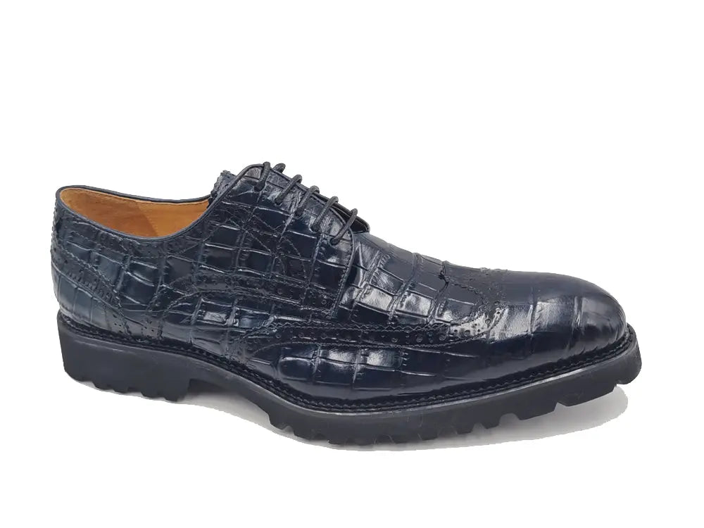 Blucher Style Alligator Embossed Oxford Carrucci