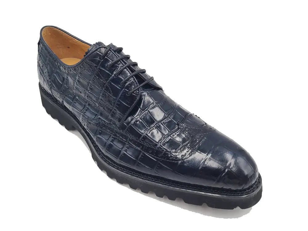 Blucher Style Alligator Embossed Oxford Carrucci