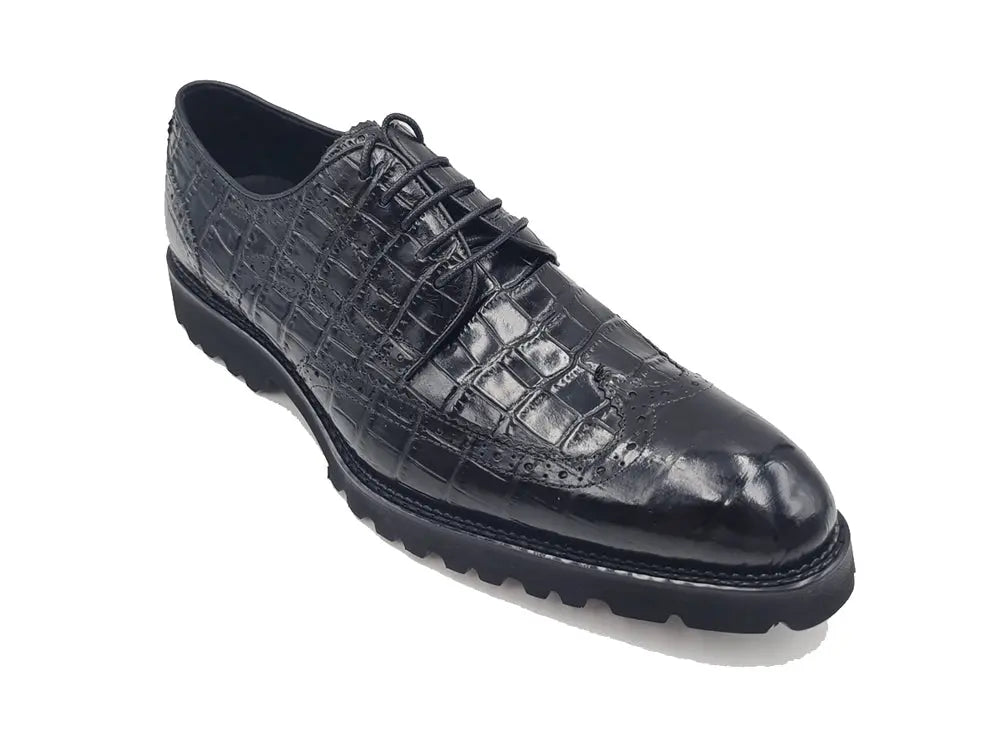 Blucher Style Alligator Embossed Oxford Carrucci