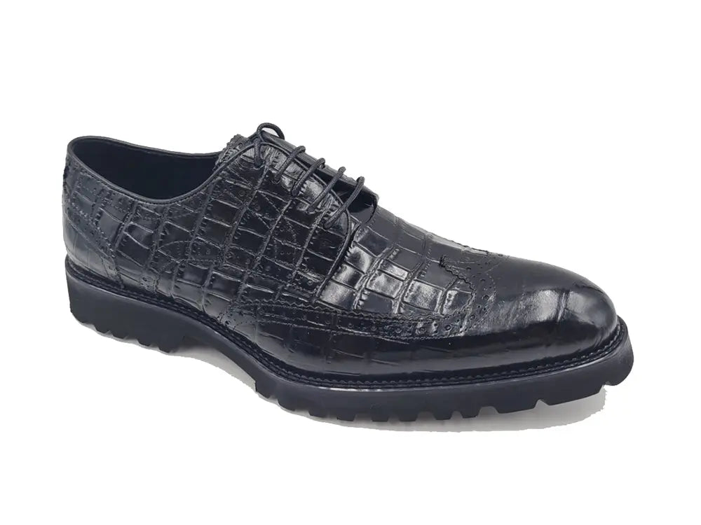 Blucher Style Alligator Embossed Oxford Carrucci